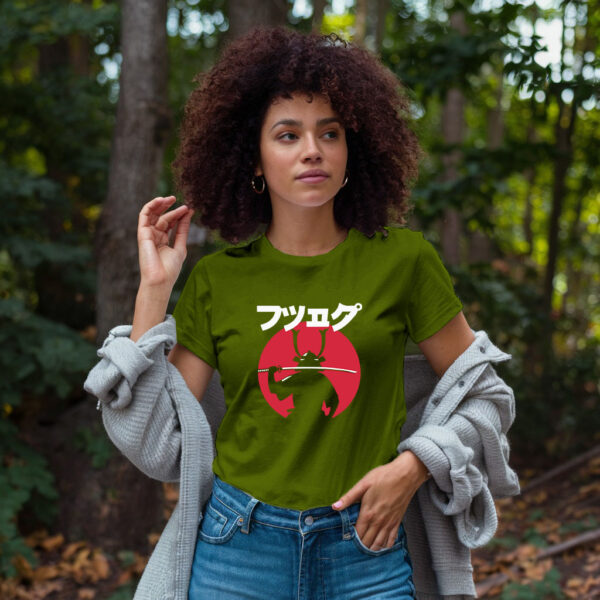 Samurai Warrior Graphic T Shirt - Japanese Katakana Art Tee With Red Sun Design - Image 11