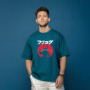 Samurai Warrior Graphic T Shirt - Japanese Katakana Art Tee With Red Sun Design