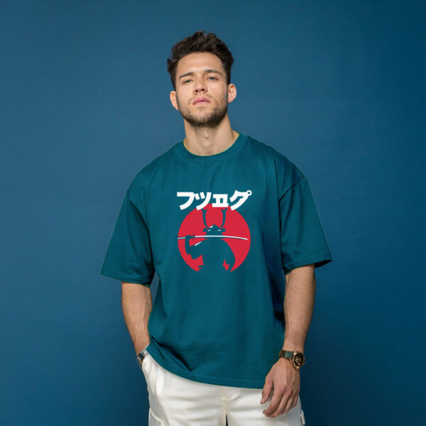 Samurai Warrior Graphic T Shirt - Japanese Katakana Art Tee With Red Sun Design - Image 12