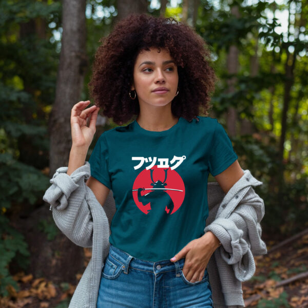 Samurai Warrior Graphic T Shirt - Japanese Katakana Art Tee With Red Sun Design - Image 13