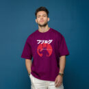 Samurai Warrior Graphic T Shirt - Japanese Katakana Art Tee With Red Sun Design
