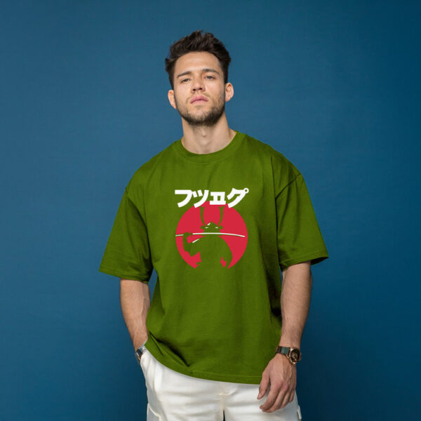 Samurai Warrior Graphic T Shirt - Japanese Katakana Art Tee With Red Sun Design - Image 10